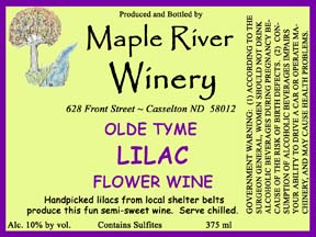 lilac wine label